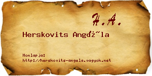 Herskovits Angéla névjegykártya